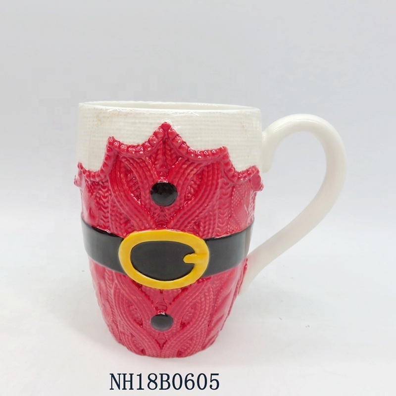 Creative 3D snowman coffee mug christmas party mug beer cup customize ceramic upside down cup mug