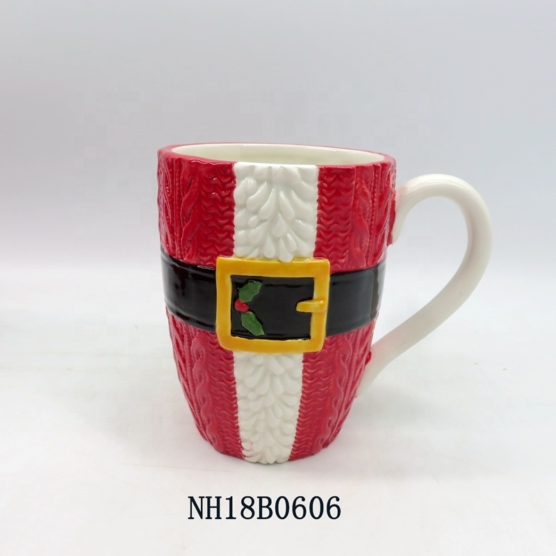 Creative 3D snowman coffee mug christmas party mug beer cup customize ceramic upside down cup mug