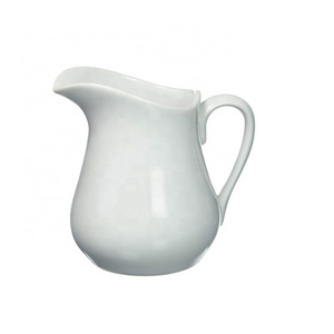 ceramic milk coffee jug, Creamer Pitcher with Handle, Fine White Porcelain