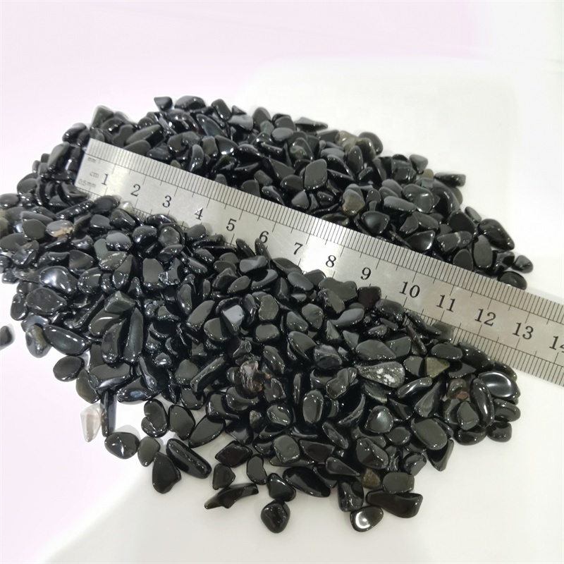 Obsidian Chips Wholesale Natural Gemstone Tumbled Stone Healing Quartz Gravel Crystal Chips