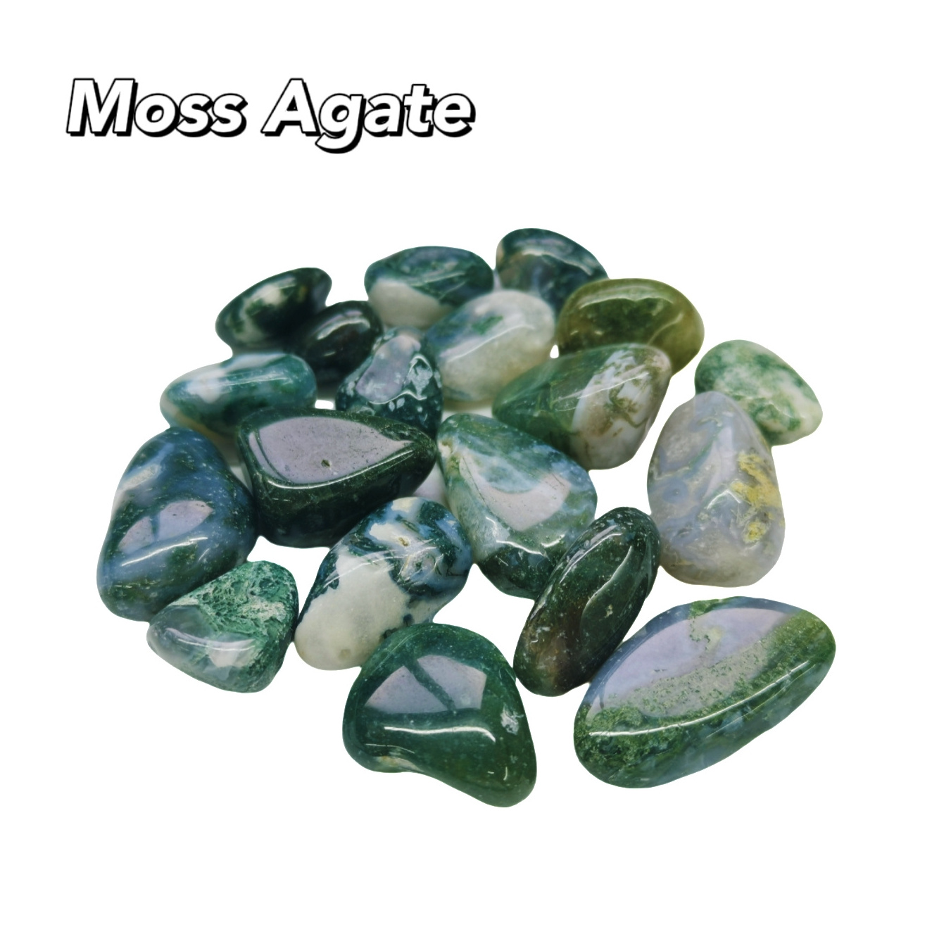 1.5-3 cm Wholesale mix of polished Natural Raw Tumbled Stone Rose Quartz Moss Agate Rough Crystal Stones