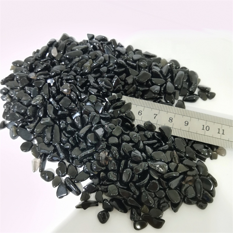 Obsidian Chips Wholesale Natural Gemstone Tumbled Stone Healing Quartz Gravel Crystal Chips