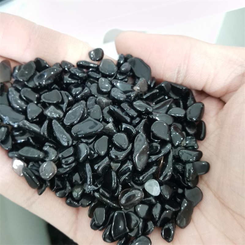 Obsidian Chips Wholesale Natural Gemstone Tumbled Stone Healing Quartz Gravel Crystal Chips