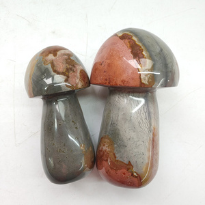 Wholesale Natural Crystal Crafts Mushroom Statue Ocean Stone Mushroom Decoration Stone