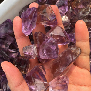 Wholesale natural gemstone clear ametrine tumbled crystal stone