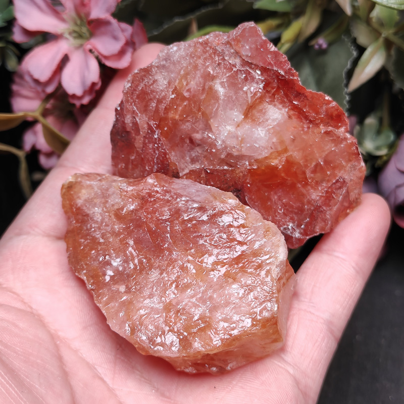 Bulk Wholesale Natural Gem Quartz Red Fire Quartz Gravels rock crystal Gemstone Stone Reiki Rough