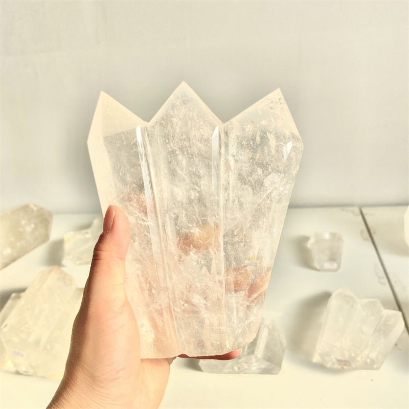 Natural Large Crystal Tower Crystal Healing Stone Rose Quartz Clear Quartz Tower Big Crystal Towers Point