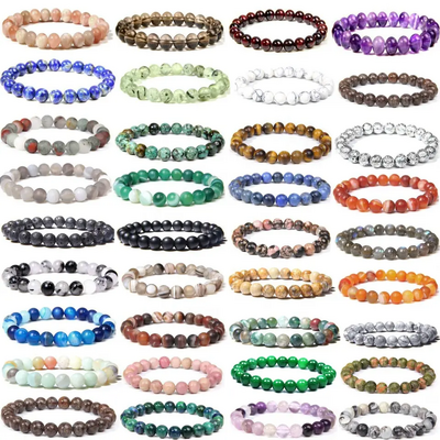 Wholesale natural crystal jewelry 8mm crystal bracelet healing gemstone present