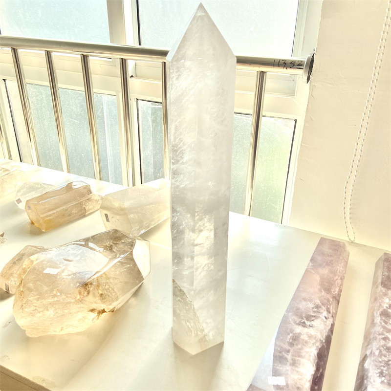 Natural Large Crystal Tower Crystal Healing Stone Rose Quartz Clear Quartz Tower Big Crystal Towers Point