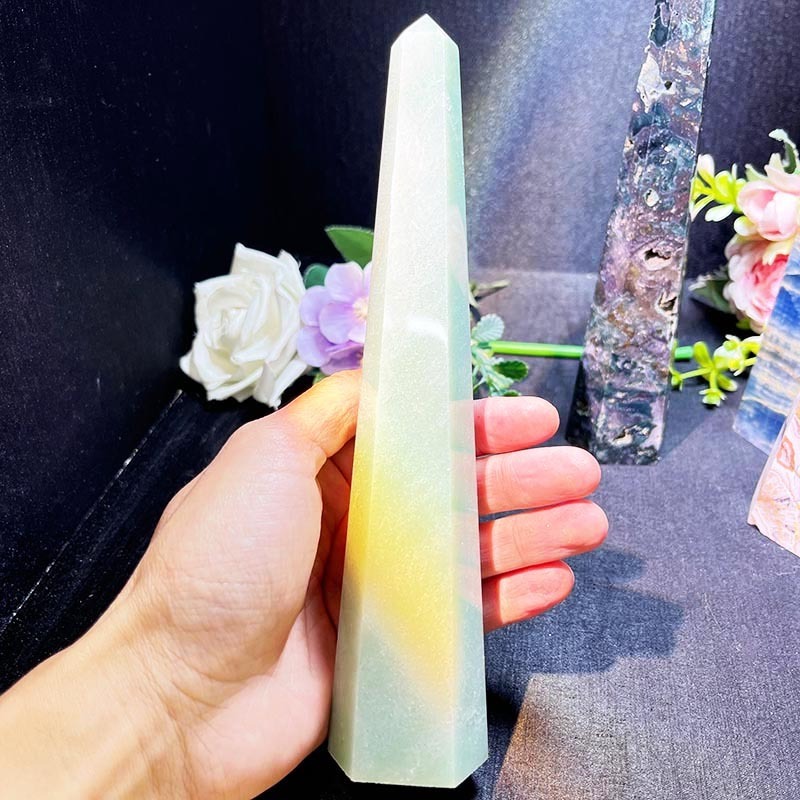 New Arrival Natural Crystal Craft Healing Stones Dream Amethyst Wand Mix Material Wand for Gift