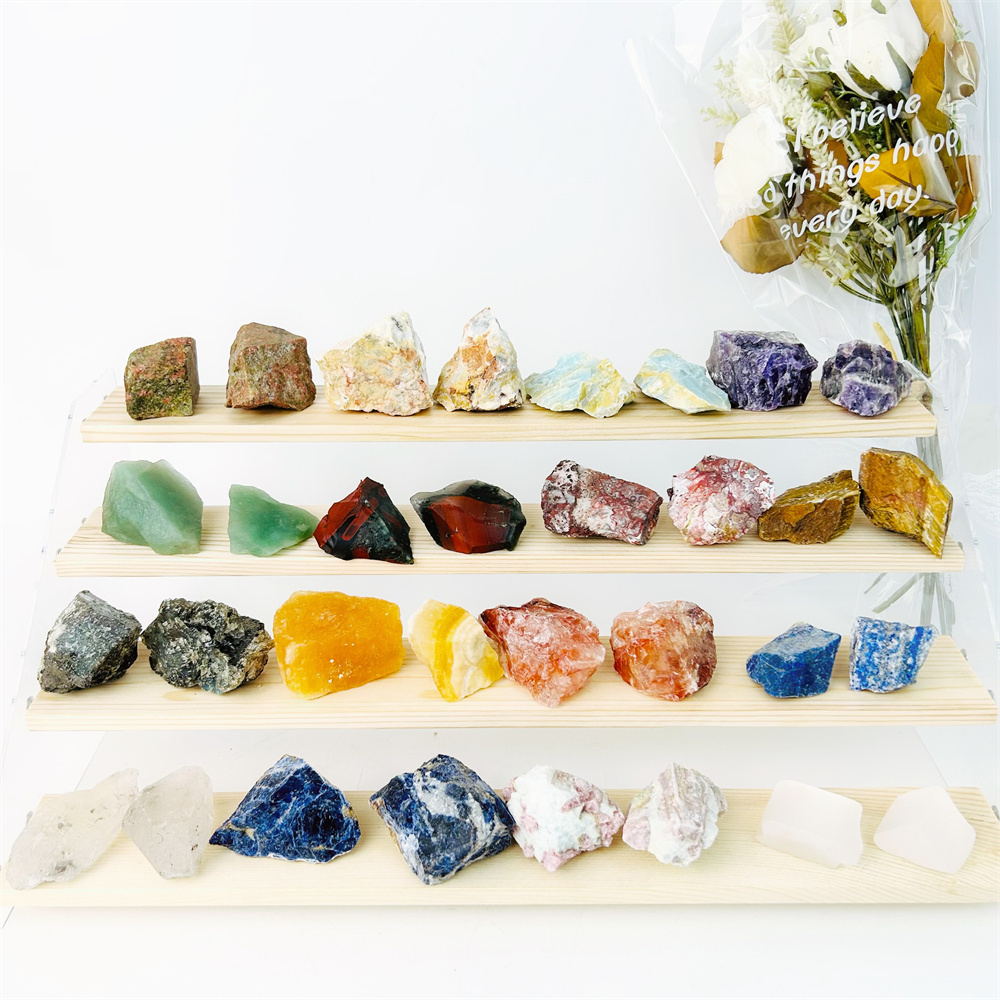 wholesale crystals healing stones Mixed material crystal rough stone Labradorite raw stone for decorations