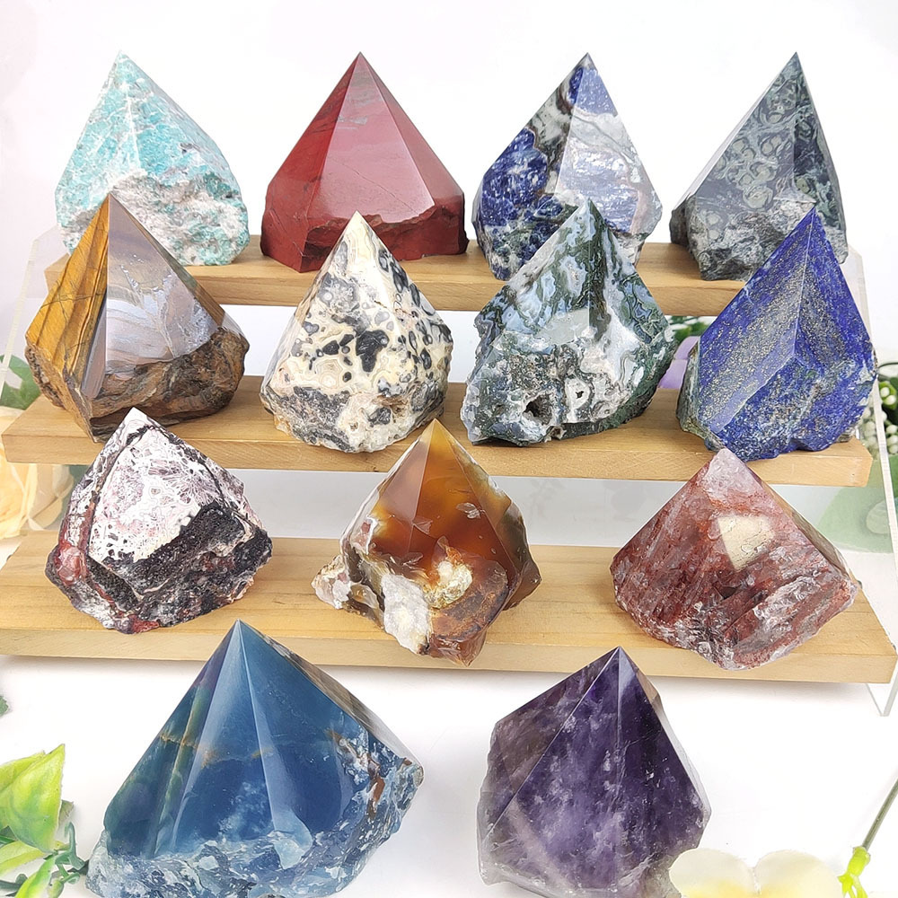 Natural crystal raw stone point crystal rough stone point gemstone for decoration