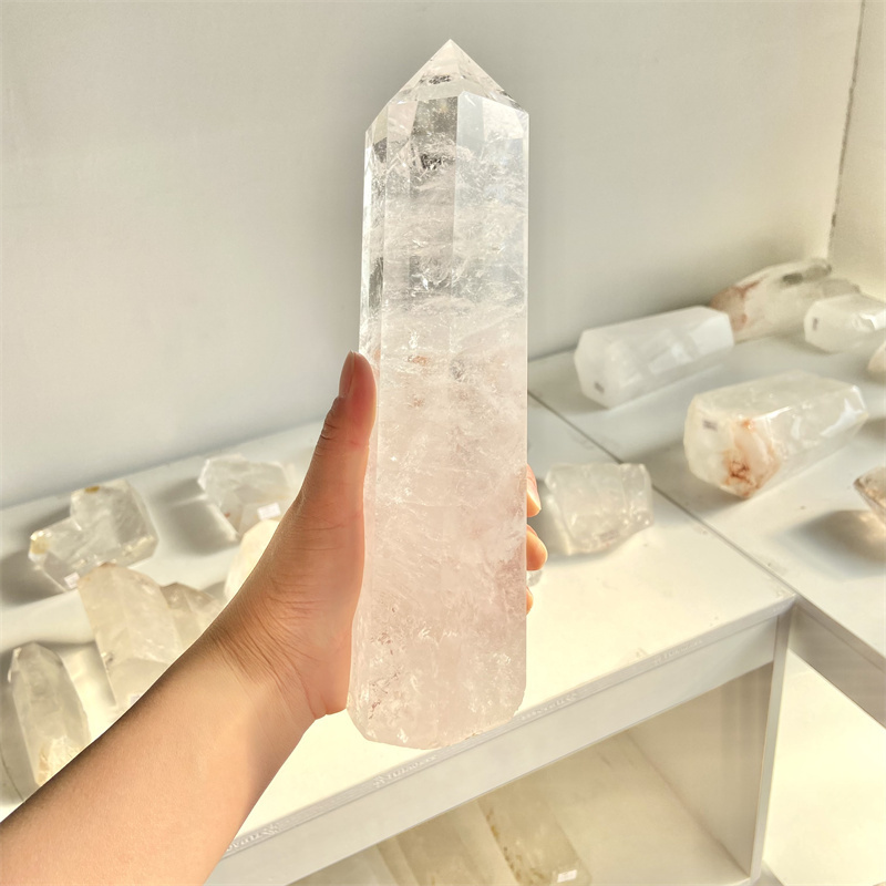 Natural Large Crystal Tower Crystal Healing Stone Rose Quartz Clear Quartz Tower Big Crystal Towers Point