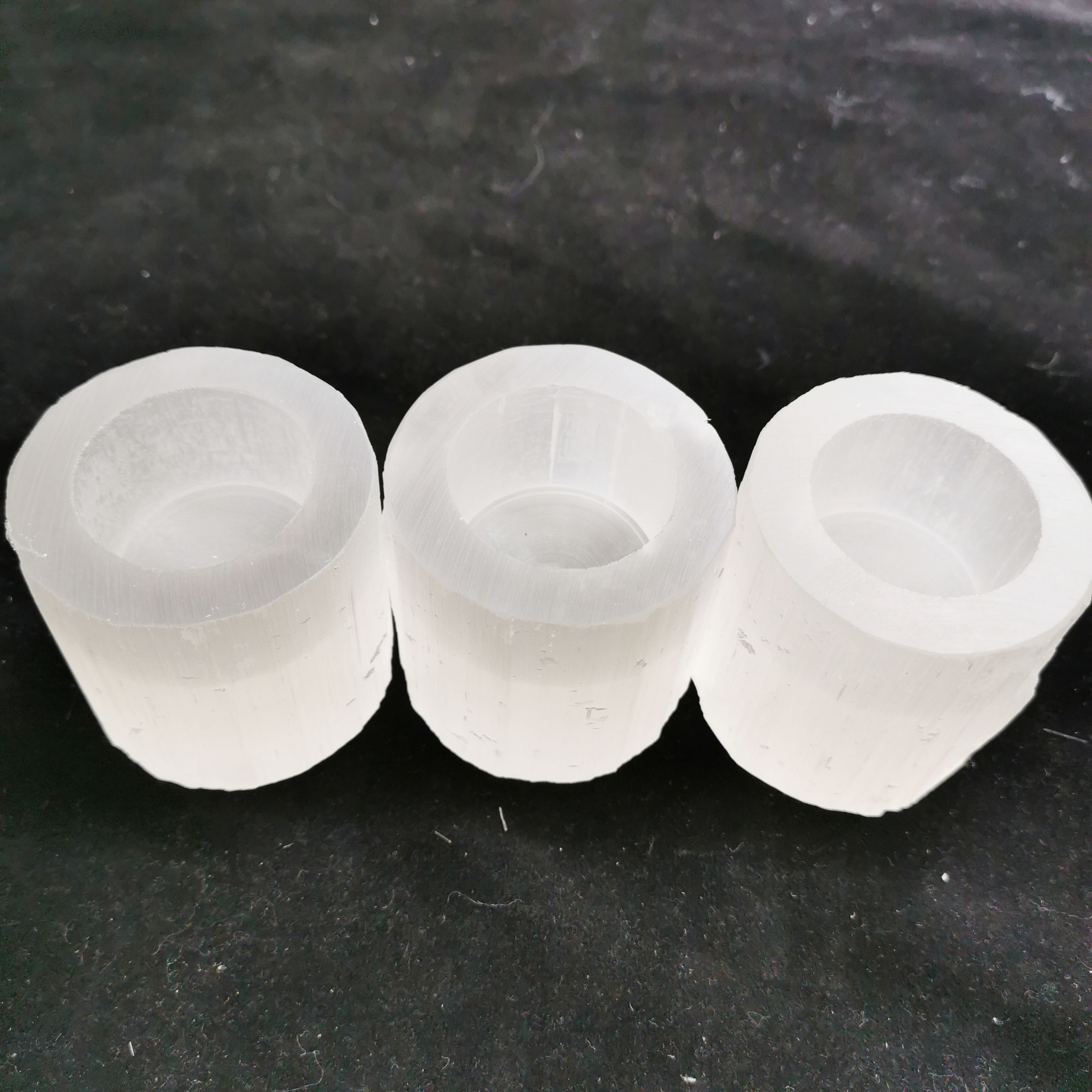 Hot Sale Natural Stone Selenite Crystal Candle Holder