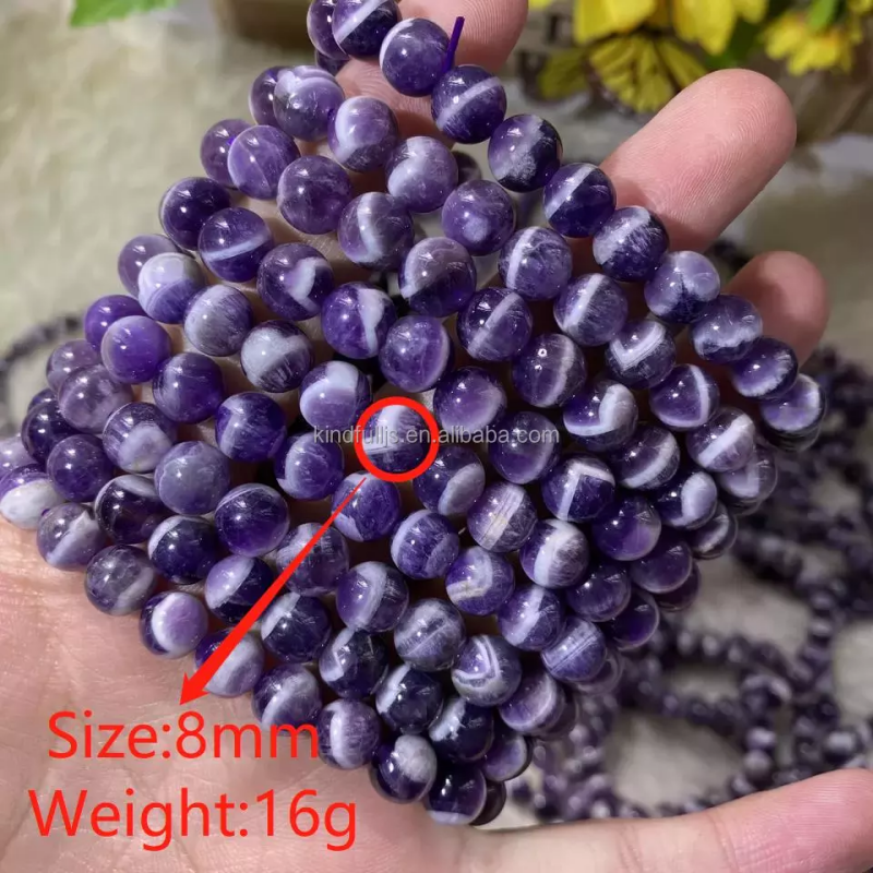 Wholesale Price 8mm Natural Gemstone Stone Healing Crystal Bracelet Crystal Beads Bracelet