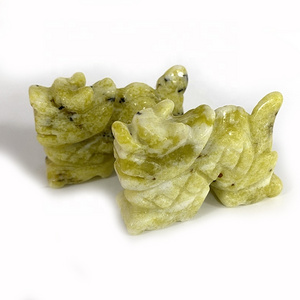 Wholesale Lemon Jade dragon Crystal Carved The Statue Of The Dragon Quartz Crystal Dragon