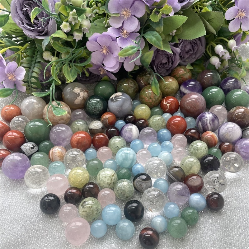 Natural Healing Rose Quartz Sphere Aquamarine Balls Reiki Amethyst Ball For Decoration