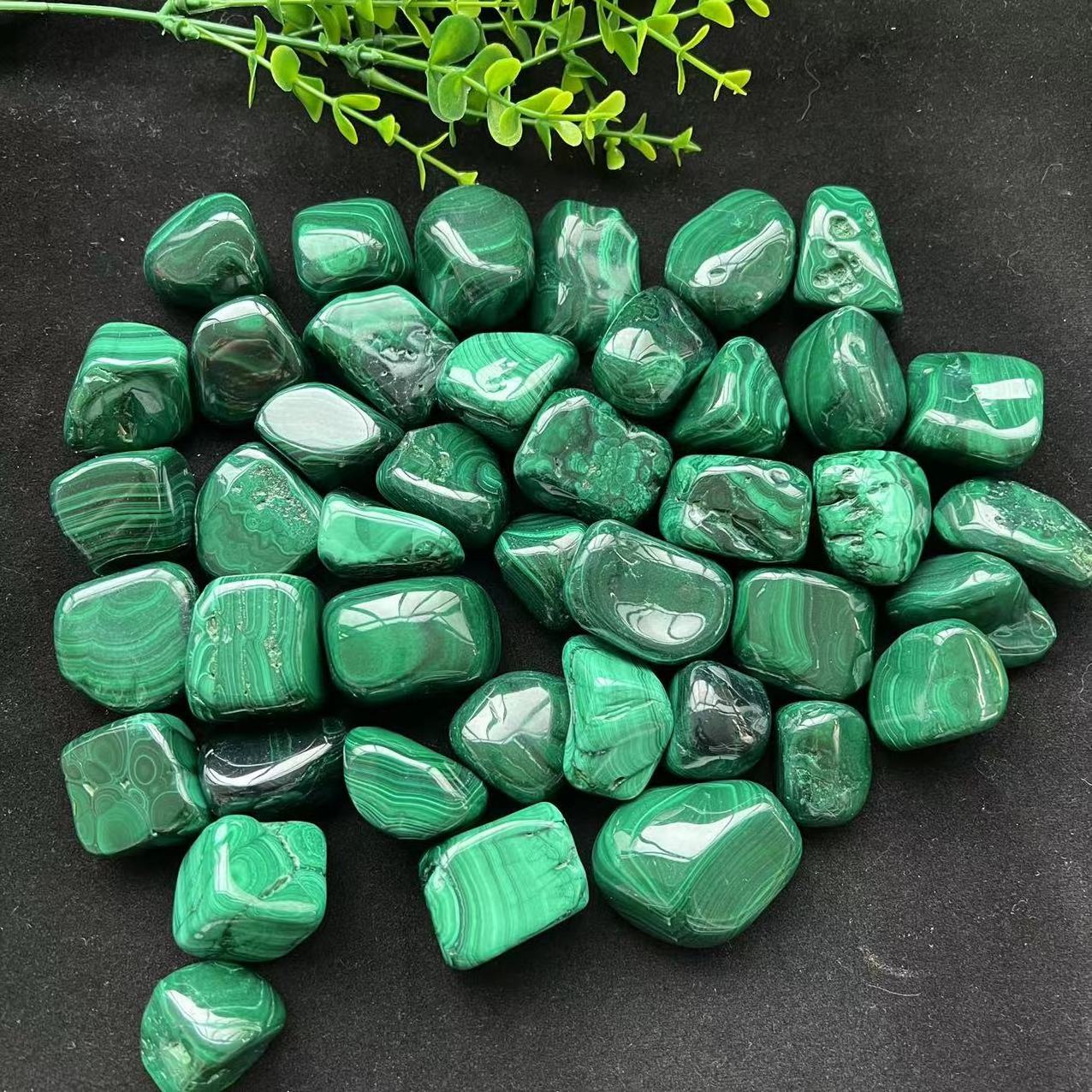 Polished Natural Malachite tumbled stone 2-3 cm High Quality crystal tumble gemstone for healing