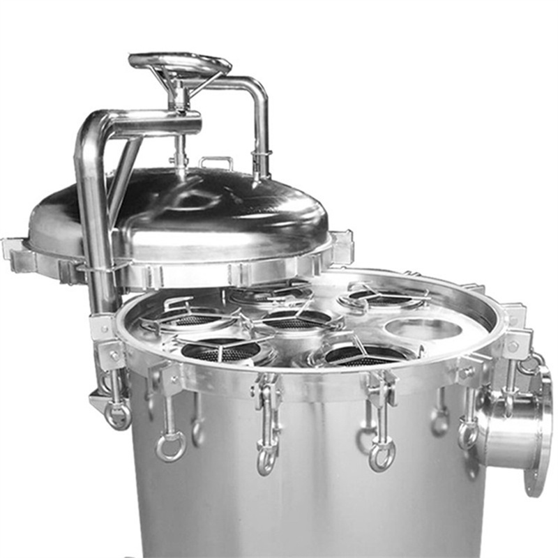 Syrup Siltration SUS316/SUS304 Stainless Steel Muilti-Bag Filters Housing U