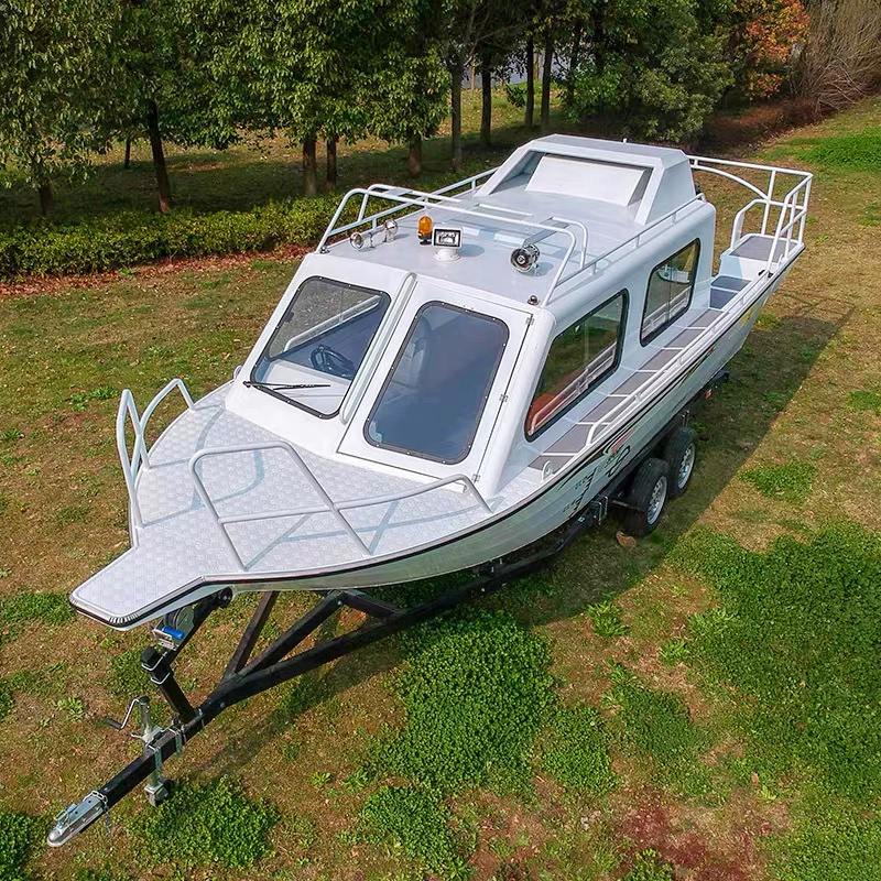 Kinocean 5.8m 6.5m 7.2m Aluminum Fishing Boat with Enclosed Cabin for Sale