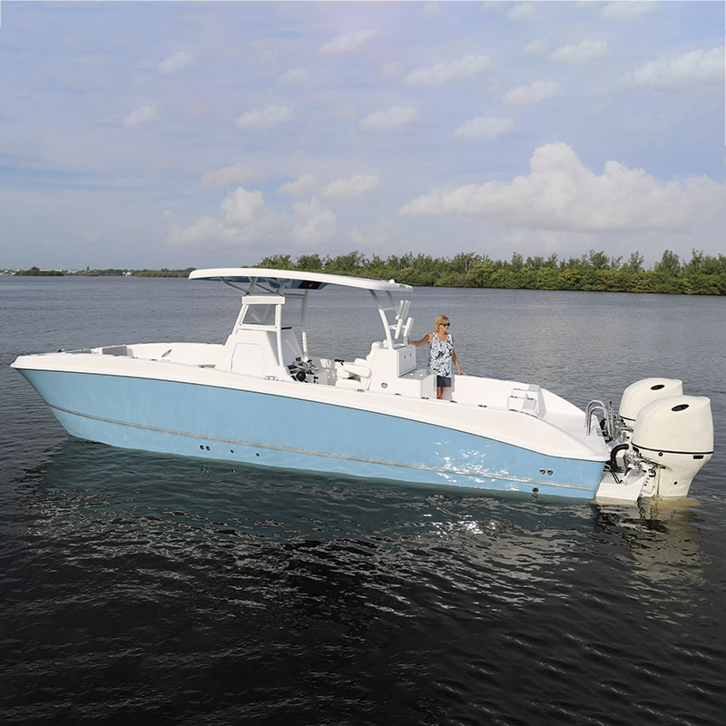 2022 Kinocean Best 28ft 8 Man Center Console Luxury Fiberglass Fishing Boat for Sale