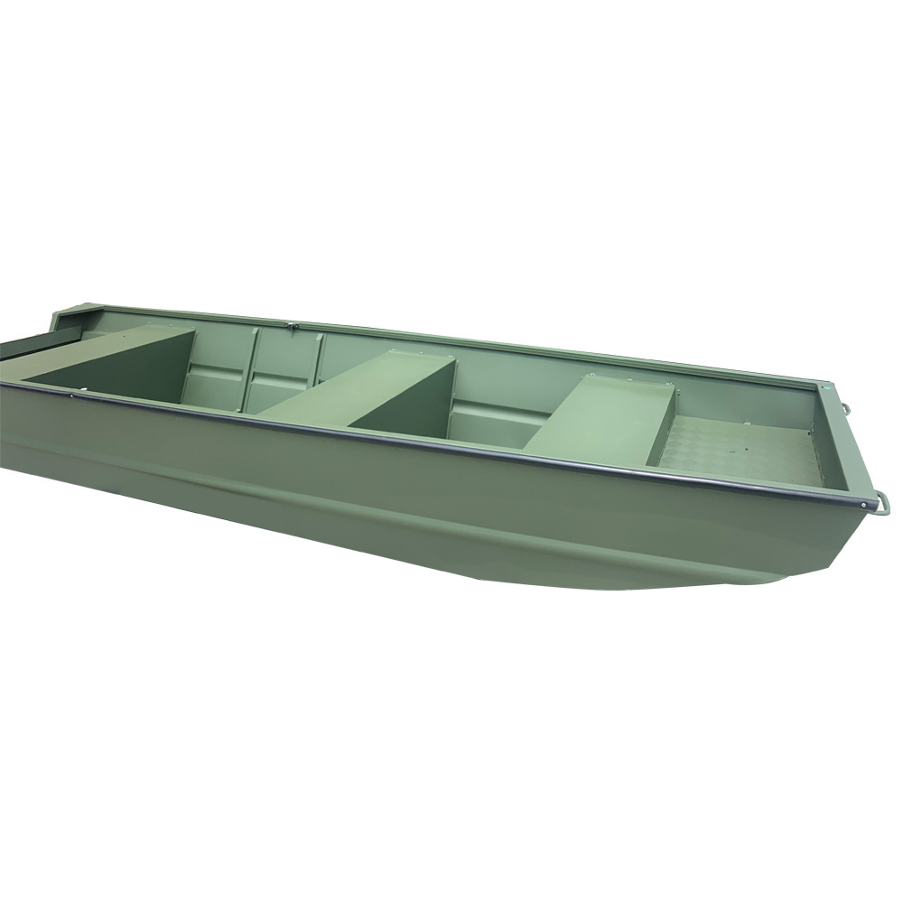 Kinocean Ready to Ship High Quality 10ft/12ft/14ft Flat Bottom Jon Boat All Welded Aluminum for Fishing and Hunting