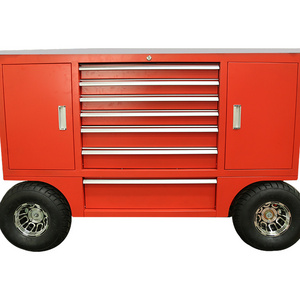 72 Inch Metal Rolling Pit Tool Box Cart Wagon Trolley  Racing With Drawers For Sale