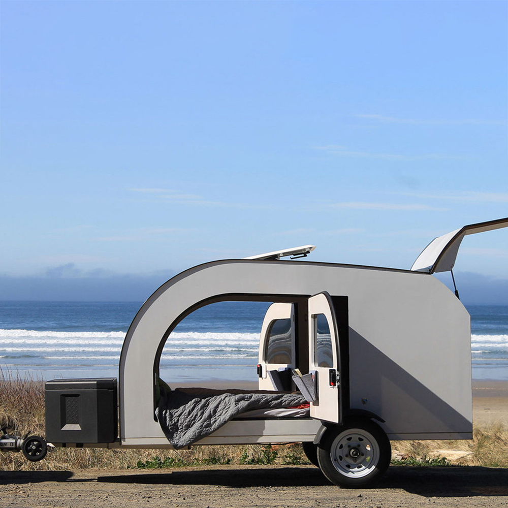 Chinese Manufacturer Overland Teardrop Camper trailer With Solar Panels