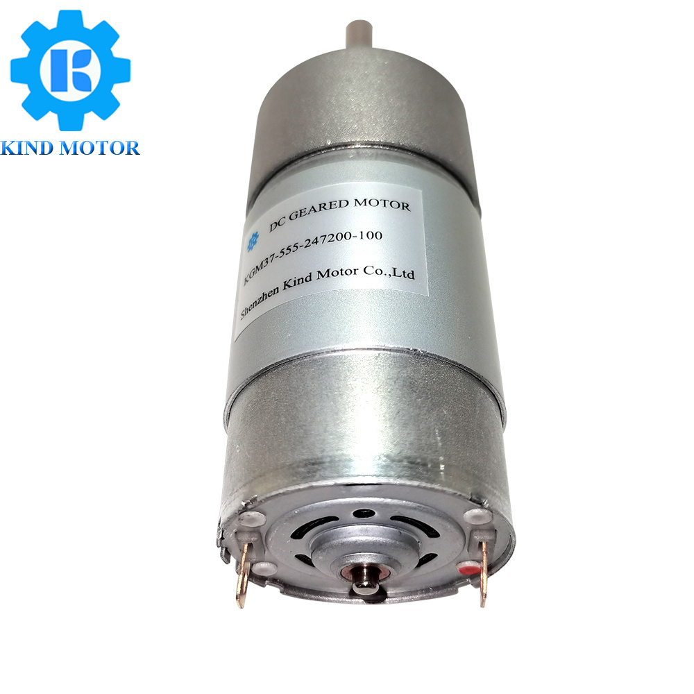 High torque small 37mm dc 12v 18v 24v 12 15 20 25 watt variable speed gear hobbing geared motor