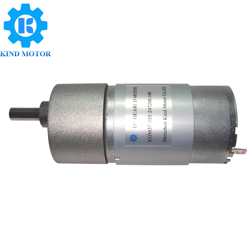 High torque small 37mm dc 12v 18v 24v 12 15 20 25 watt variable speed gear hobbing geared motor