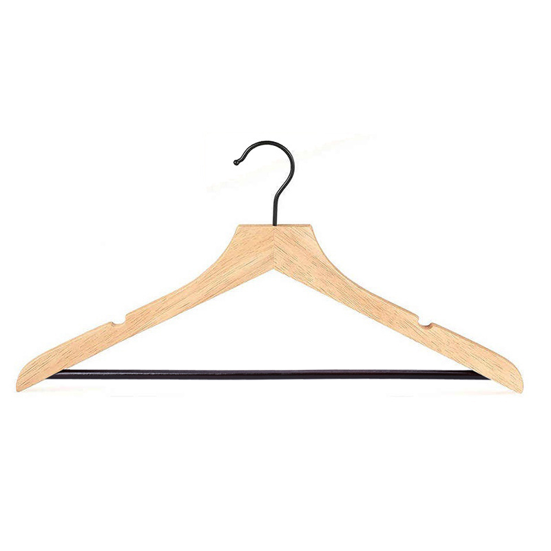 Custom LOGO Hanger Ultra Slim Space Saving Birch Wood Pants & Skirt Hangers