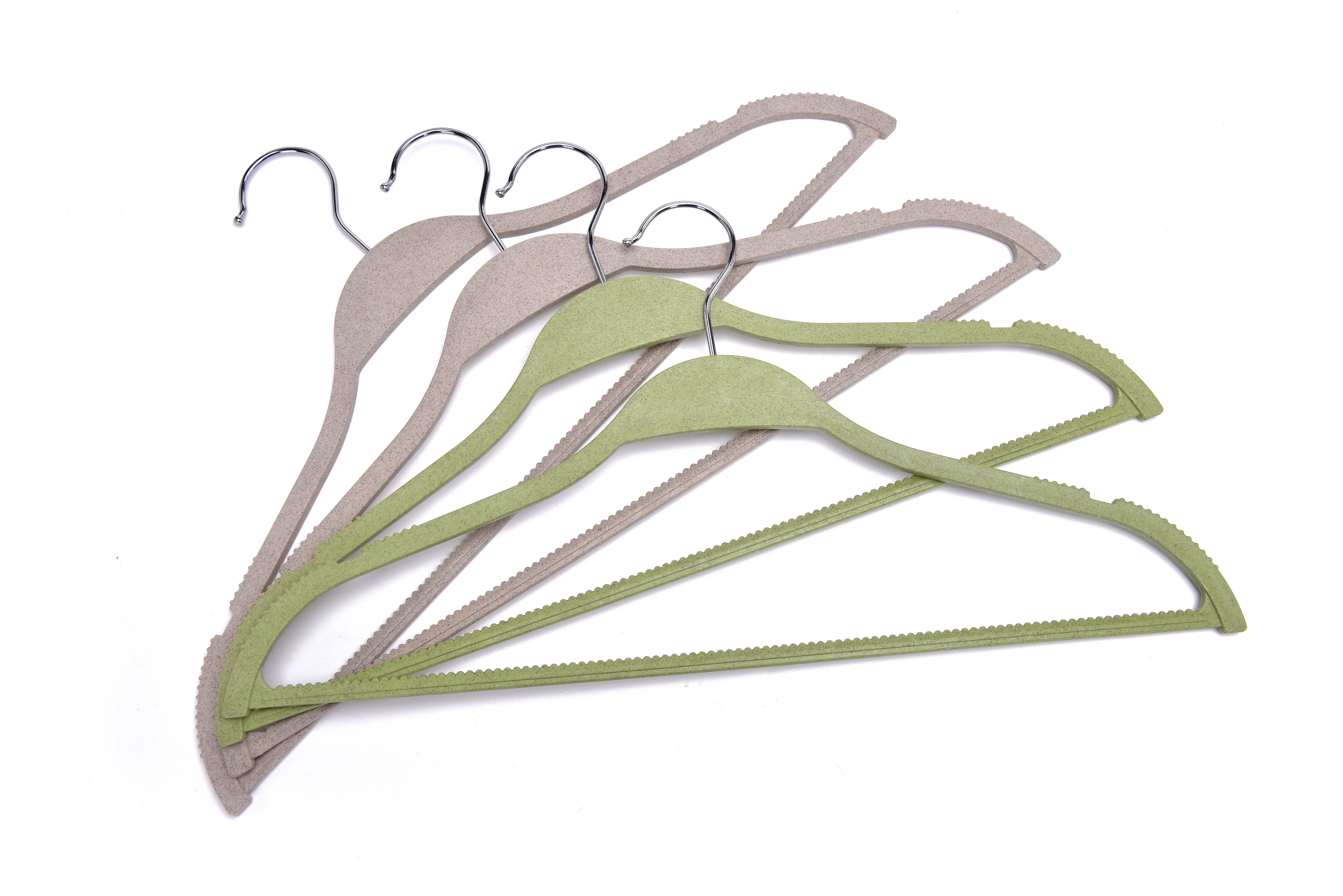 KINDOME Hot Sales Eco Friendly Biodegradable Plastic Clothes Hanger Made of Wheat Straw Fiber