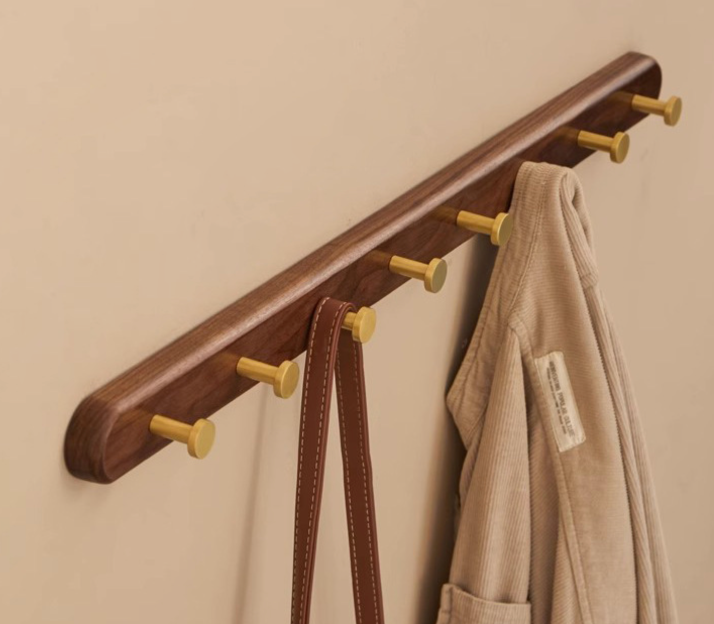 custom luxury wooden metal hook wall mounted clothes hanger for entrance hall