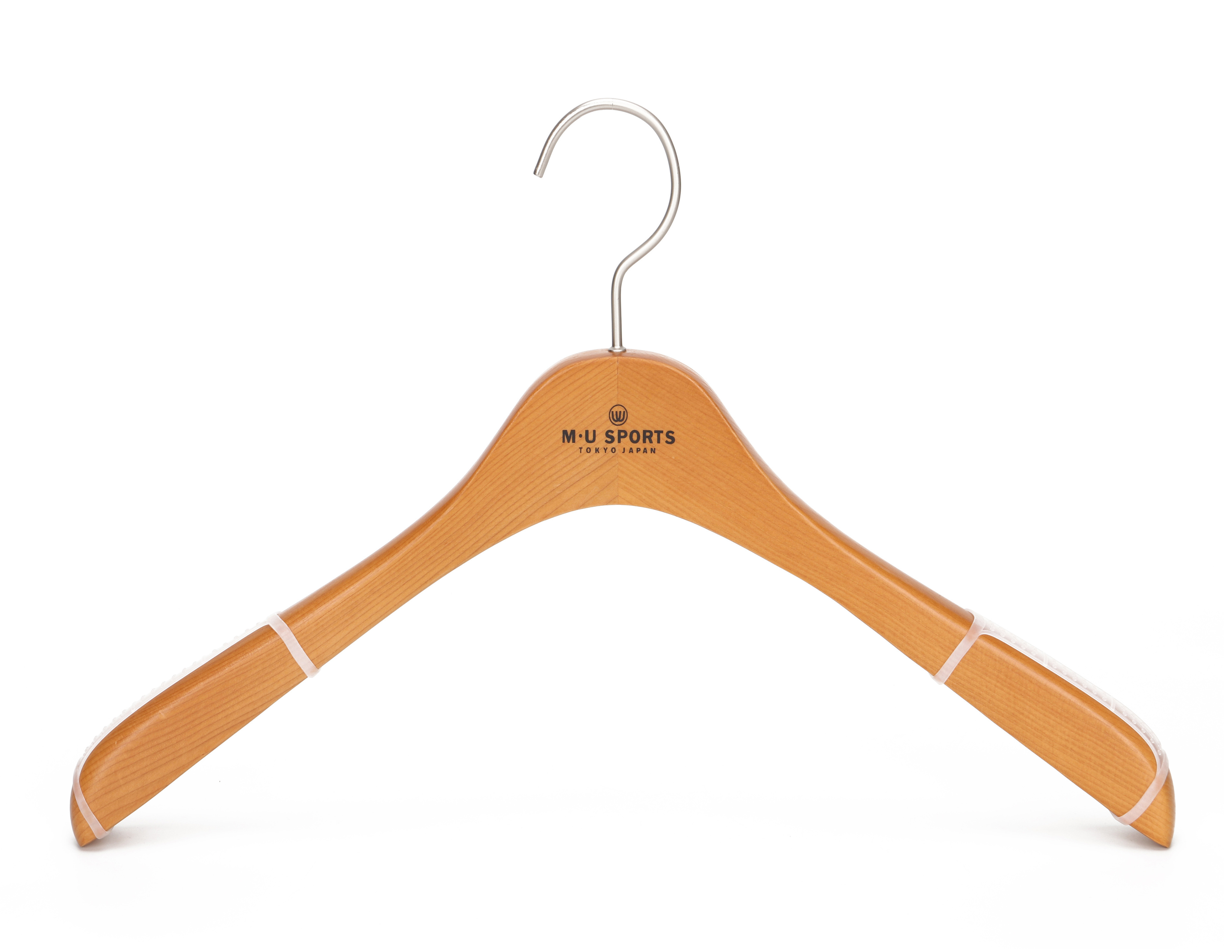 Custom brand deluxe wooden coat clothes hanger for shop display