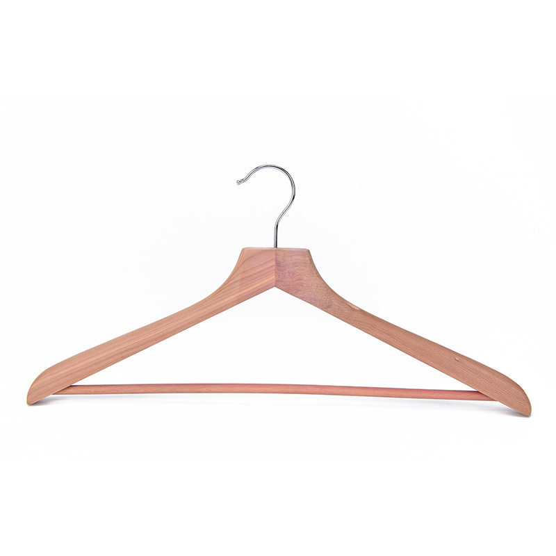 Mildew Prevent Moth Protection Classic Red Cedar Wood Dress Hangers Skirts Hanger For Closet