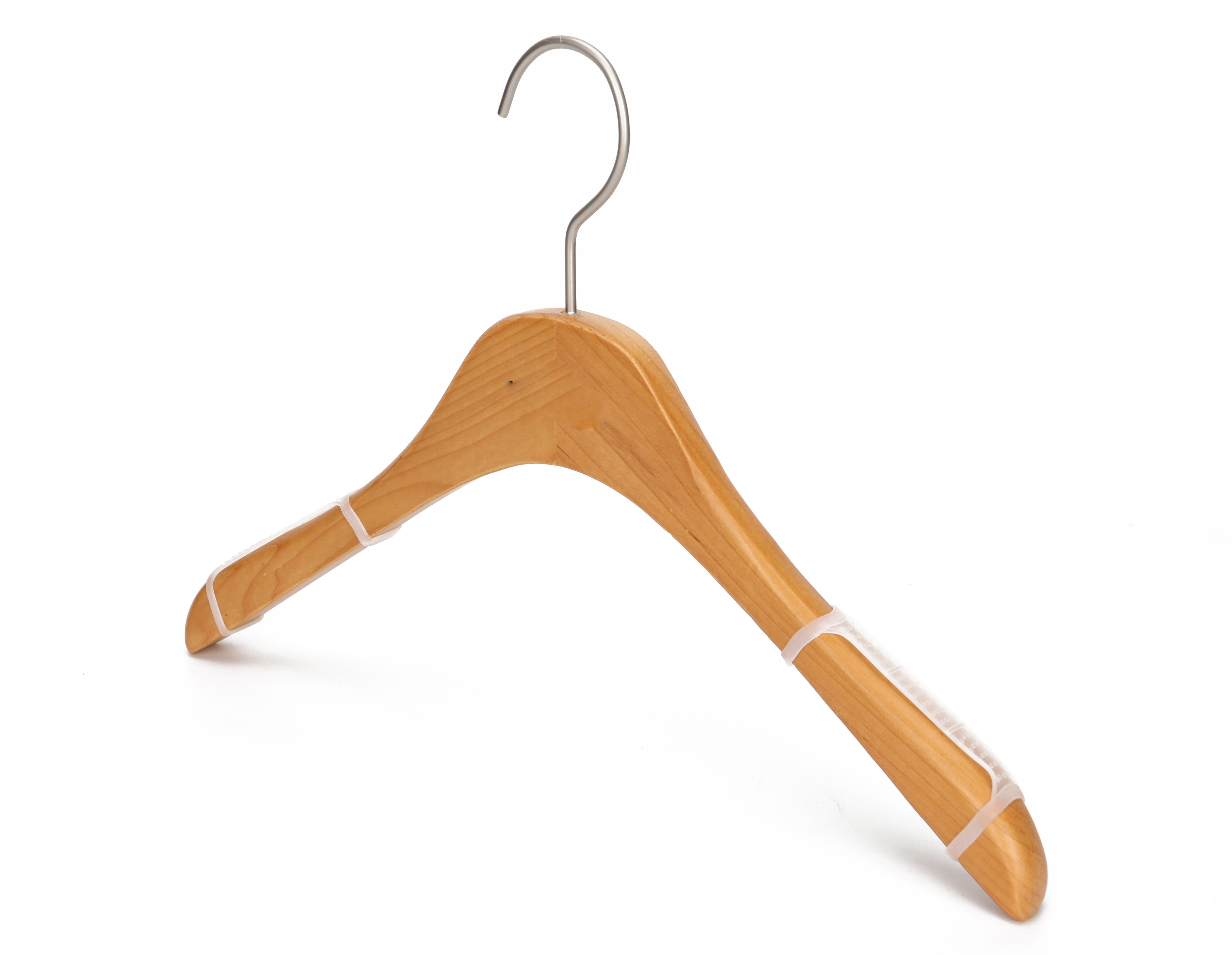 Custom brand deluxe wooden coat clothes hanger for shop display