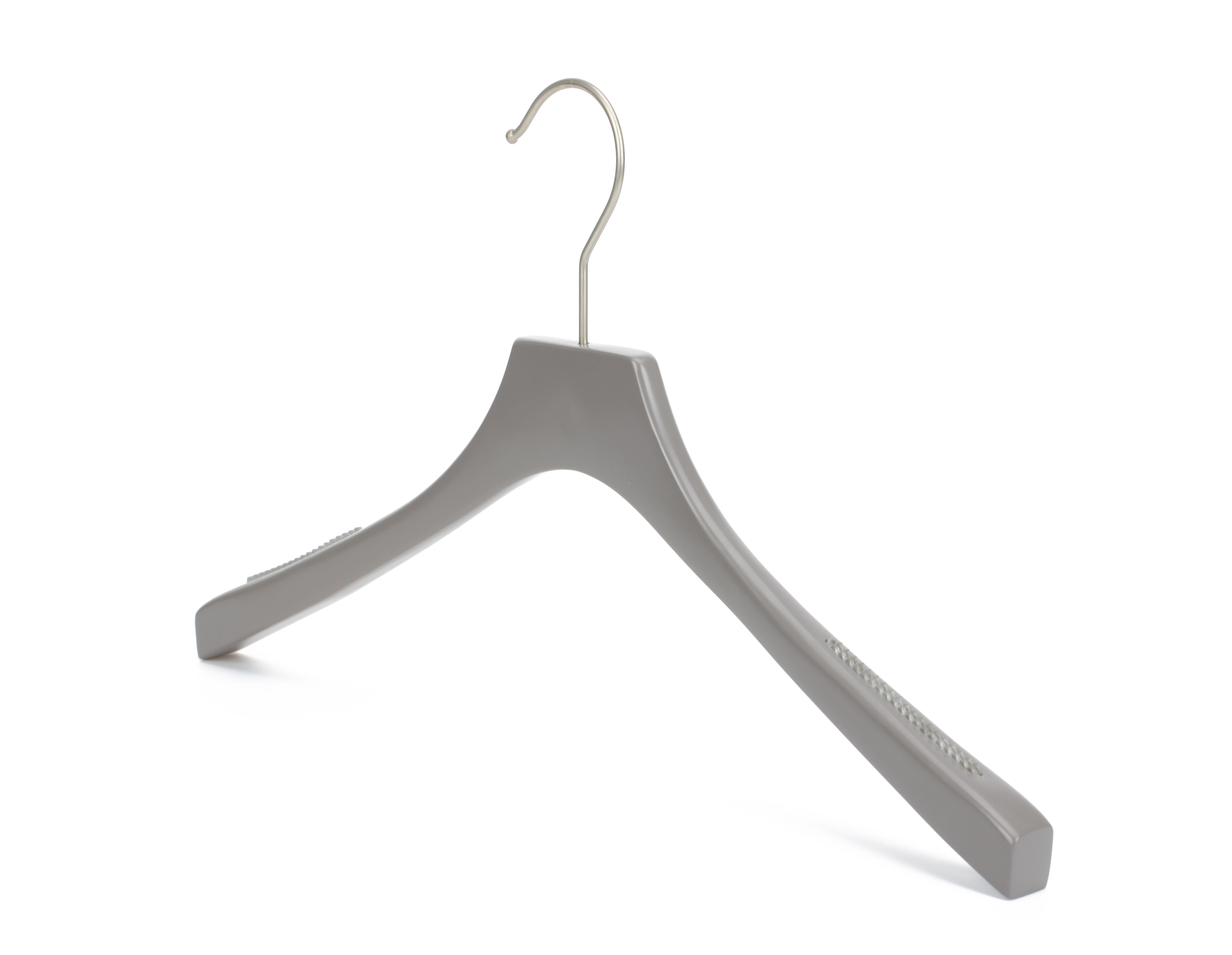 garment shop custom LOGO luxury brand grey coat hanger