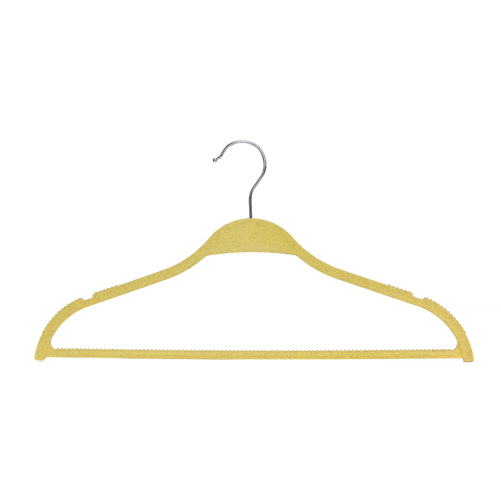 KINDOME Hot Sales Eco Friendly Biodegradable Plastic Clothes Hanger Made of Wheat Straw Fiber