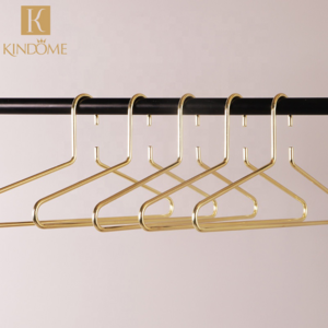 luxury golden color metal suit hanger coat hanger for clothing shop display