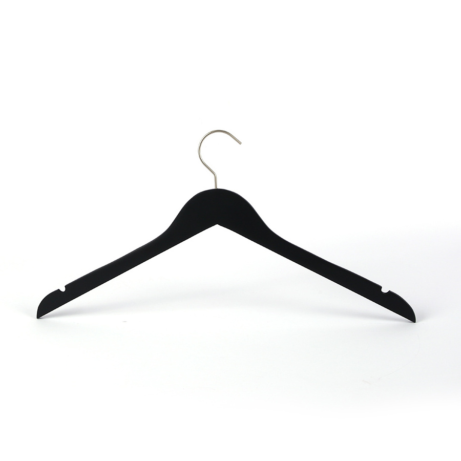 America market  Hot sale design black ultra slim wooden clothes hangers