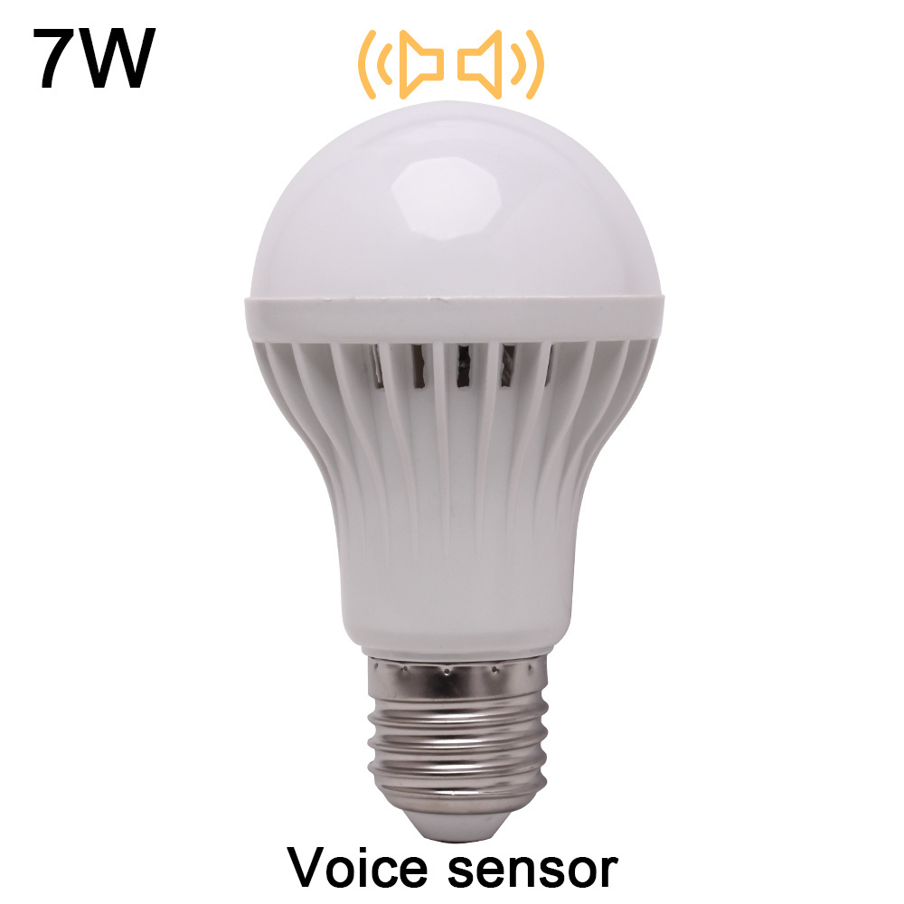 Home Smart light bulb AC175-265V 7W led bulb E27 smart Voice Sensor 6000~6500K indoor smart bulb