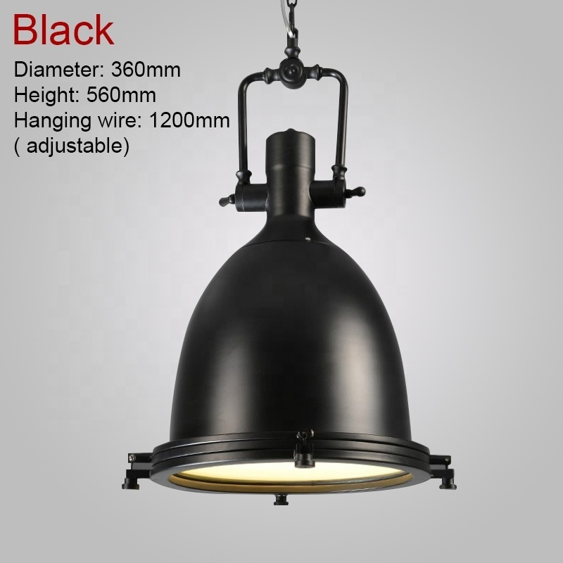 Stock black steel ceiling hanging pendant lamp for dining room kitchen home lighting fixture