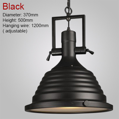 LED Lighting Fixture E27 GU10 Kitchen Hanging Chandelier Black style iron art lamp rustic pendant light fixture