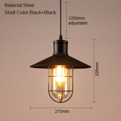 Cheap Price Vintage Triangle Hanging Lamp Wire Cage Iron modern pendant light kitchen fixture