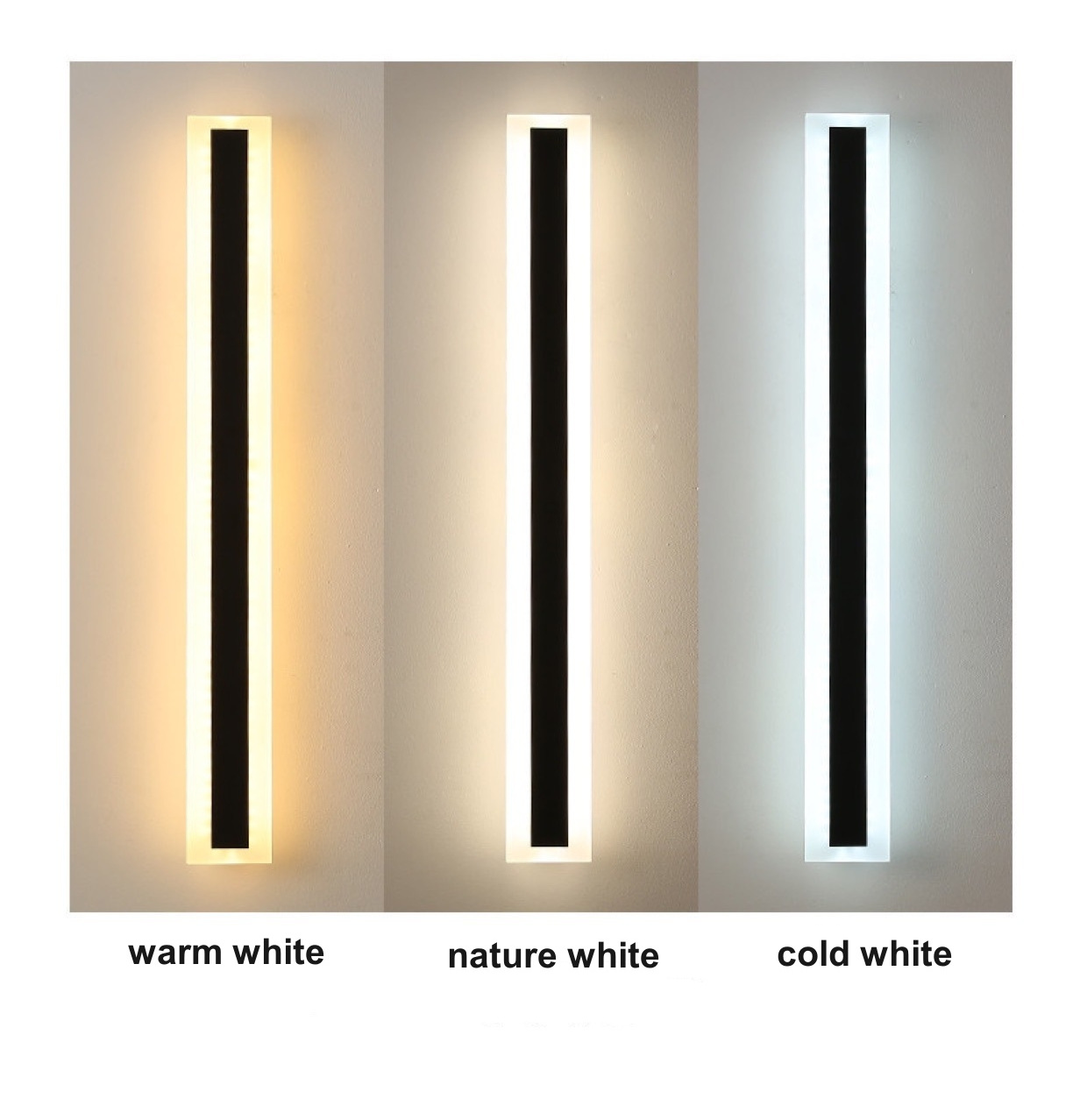 2023 aluminum outdoor long strip modern LED wall light acrylic decorative linear lighting