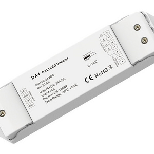 DA4 DC12V 24V 4 Channel DALI LED Dimmer 20A DALI Dimmable LED Driver Push Dim Dali Dimmer