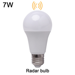 smart led bulb Radar Sensor 7W 12W bulb led light  110V 220V E27 motion sensor bulb light