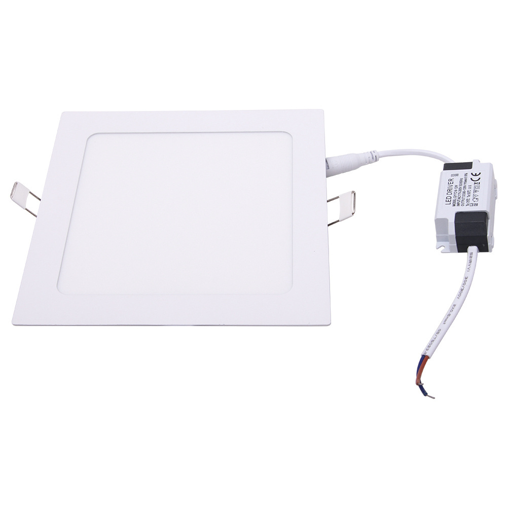 China Manufacturer Factory Indoor 18W SKD Square Silm Recessed Ceiling Led Panel Light