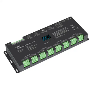 D24A 24CH MAX 2880W Constant Voltage RGB DMX512 & RDM Decoder DMX Master OLED Digital Display PWM Controller