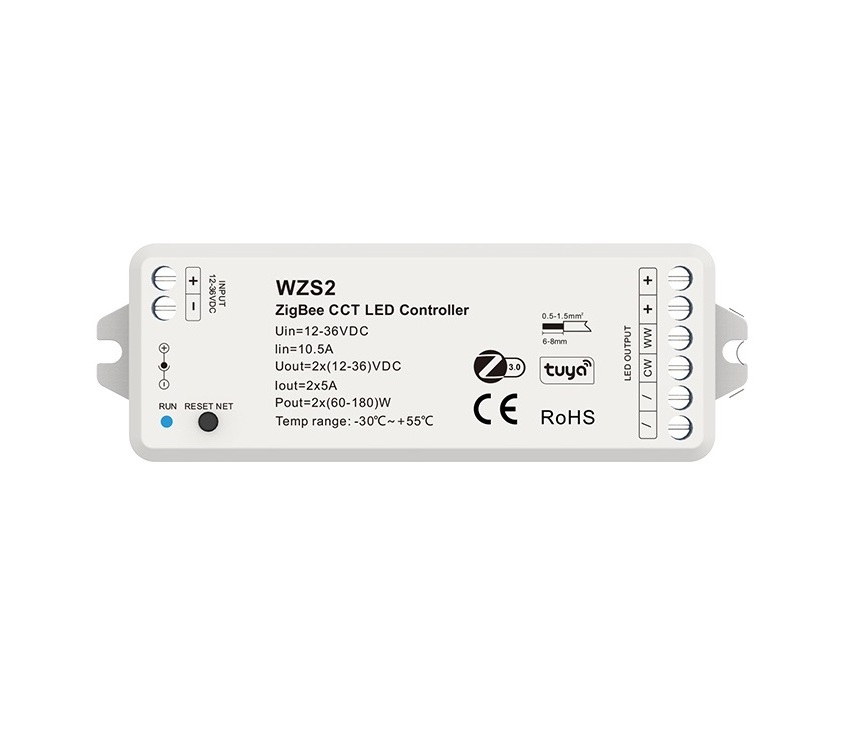 WZS4 12-24VDC 4CH*3A Zigbee RGBW RGB LED Controller Tuya Smart Switch Voice Control LED Dimmer